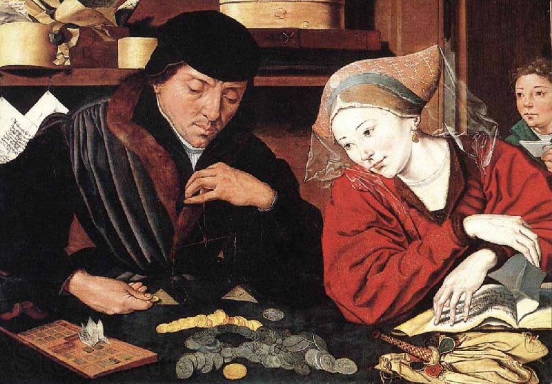 Marinus van Reymerswaele The money changer and his wife Norge oil painting art